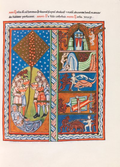 Miniatur aus Liber Scivias von Hildegard von Bingen, ca. 1175 (Faksimile) von German School