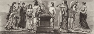 Berufe im antiken Griechenland. Illustration für Bilder-Atlas (Stich) von German School