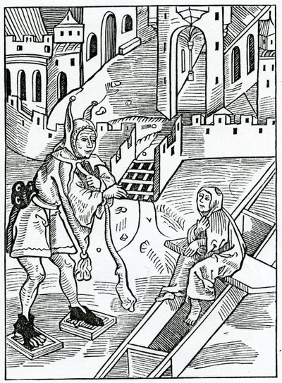 Von der Verachtung oder Missachtung der Heiligen Schrift, Illustration aus Alexander Barclays englischer Übersetzung von 