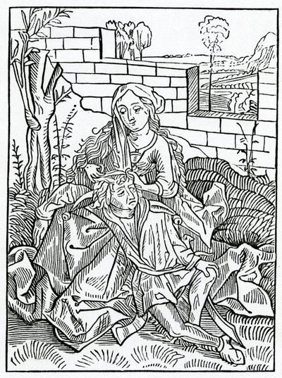 Von Narren, die ihren eigenen Rat nicht geheim halten können, Illustration aus Alexander Barclays englischer Übersetzung von 
