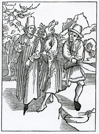 Von der Untugend der Unfreundlichkeit und den Narren, die ihr folgen, Illustration aus Alexander Barclays englischer Übersetzung von 