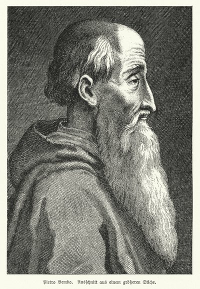 Pietro Bembo, italienischer Gelehrter, Dichter, Kardinal und Mitglied des Johanniterordens (Lithografie) von German School
