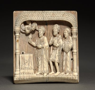 Plakette von einem tragbaren Altar: Zacharias am Altar, ca. 1100-1125 von German School