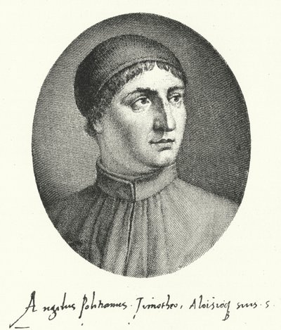 Poliziano, florentinischer Renaissance-Dichter (Gravur) von German School