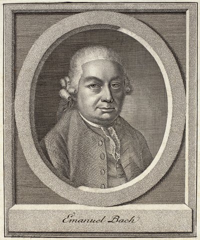 Porträt von Carl Philipp Emanuel Bach (1714-88) von German School