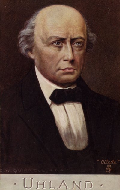 Porträt von Ludwig Uhland von German School