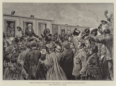 Abreise von Fürst Bismarck aus Berlin, am Stettiner Bahnhof von German School