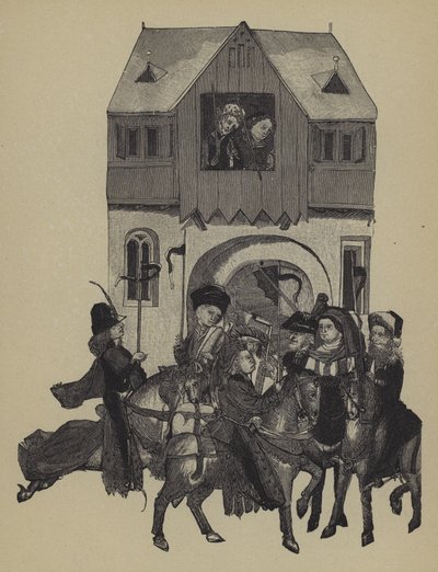 Prozession am Morgen der Investitur von Friedrich I. aus dem Hause Hohenzollern als Kurfürst von Brandenburg von German School