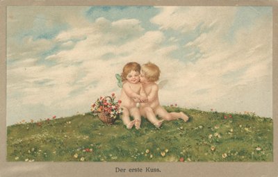 Putti küssen sich von German School