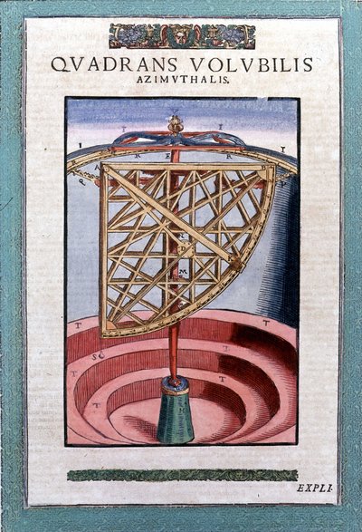 Azimutaler Quadrant in „Astronomiae instituatae machanicia“ von Tycho Brahe (1546 - 1601), Wandsbeck von German School