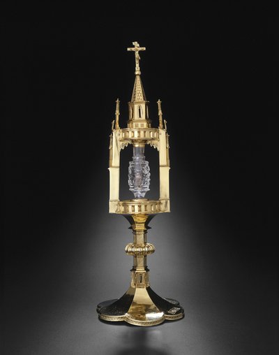 Reliquiar mit Zahn von Johannes dem Täufer, Metallarbeit: 1375-1400 von German School