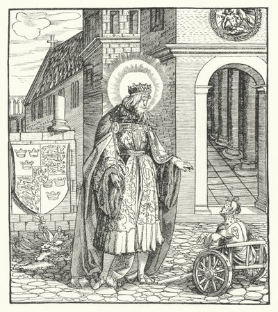 St. Eduard der Bekenner, König von England von German School