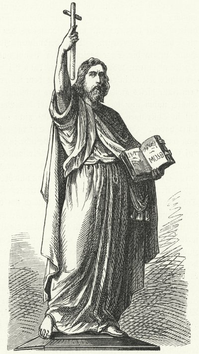 Statue des heiligen Bonifatius (ca. 675-754), angelsächsischer Missionar in den germanischen Teilen des fränkischen Reiches, in Fulda von German School