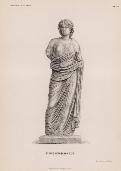 Statue der römischen Periode aus Olympia, Griechenland von German School