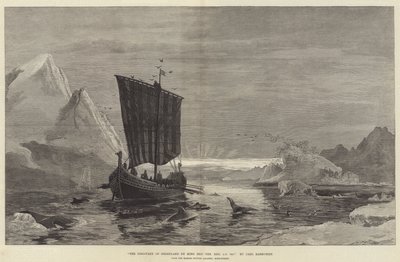 Die Entdeckung Grönlands durch König Erik den Roten, AD 983 (Stich) von German School