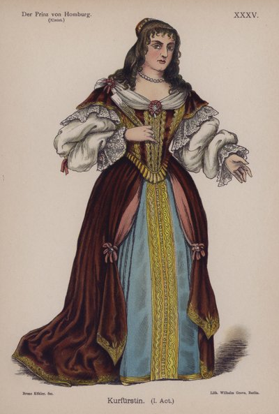 Die Herzogin von Brandenburg, aus Der Prinz von Homburg von Heinrich von Kleist von German School