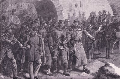 Die französische Armee verlässt Metz, Cassells Geschichte des Krieges zwischen Frankreich und Deutschland von German School