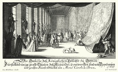 Die Galerie des Gobelins, Paris (Gravur) von German School