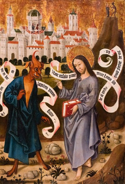 Die Versuchung Christi, um 1490/1500 von German School