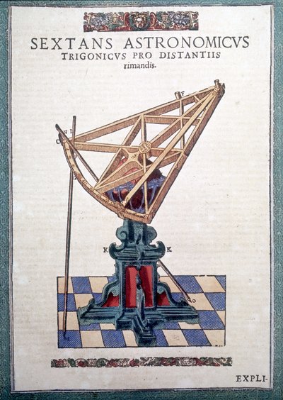 Der astronomische Sextant in „Astronomiae instituatae machanicia“ von Tycho Brahe (1546-1601) von German School