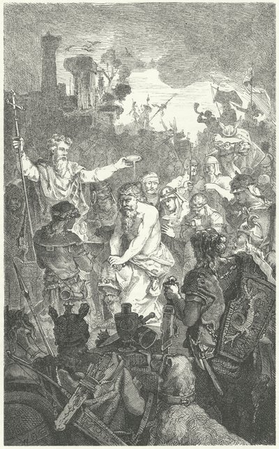 Die Taufe von Chlodwig I., König der Franken, 496 von German School