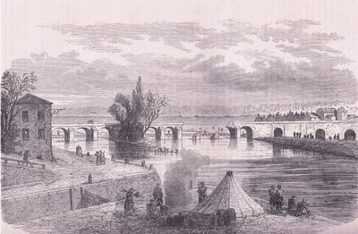 Die Verteidigung von Paris - Zerstörung der Brücke Jonville-sur-Marne, Cassells Geschichte des Krieges zwischen Frankreich und Deutschland, veröffentlicht von Cassell and Company Limited, ca. 1890 von German School