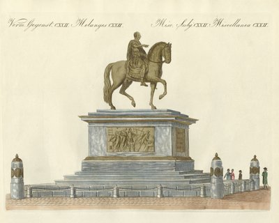 Die Statue von Joseph II vor dem Kaiserlichen Schloss in Wien von German School