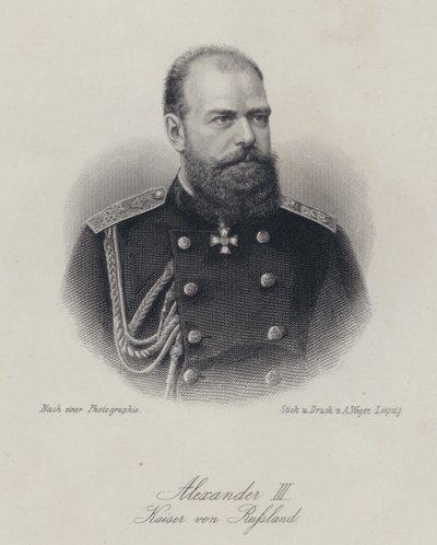 Zar Alexander III. von Russland von German School