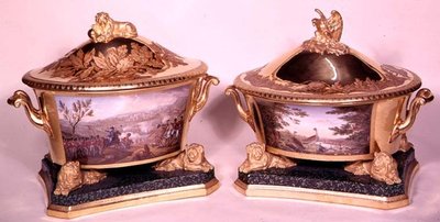 Zwei Terrinen aus dem Preußischen Tafelservice, Berlin, 1816-19 von German School