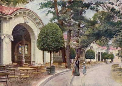Wiener Kaffeehaus, Zoologischer Garten Berlin, Deutschland (Farblithografie) von German School