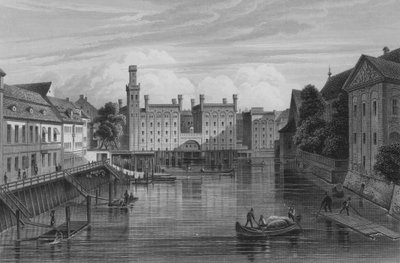 Blick von der Langen Brücke, Berlin (Stahlstich) von German School