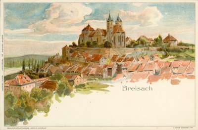 Ansicht der Stadt Breisach, Deutschland von German School