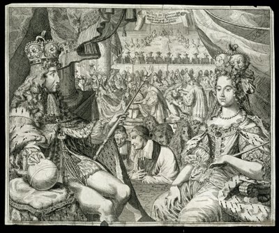 Wilhelm III. (1650-1702) und Maria II. (1662-94) König und Königin von Großbritannien und Irland ab 1689, ca. 1689 von German School