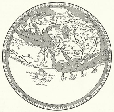 Weltkarte des arabischen Geographen und Kartographen Muhammad al-Idrisi von German School