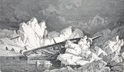 Wrack der Hansa, London, 1874 von German School