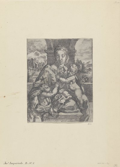 Maria mit Kind und dem jungen Johannes dem Täufer von Gerolamo Imperiale