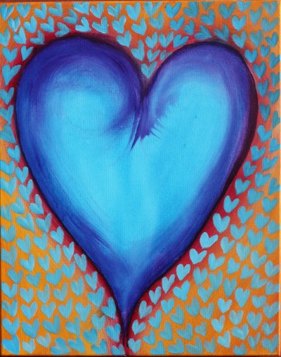 Blaue Herzen, 2023 von Gerrit Greve