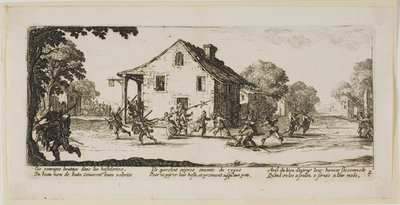 Szene des Plünderns, Platte vier aus Die großen Leiden des Krieges von Gerrit Lucasz van Schagen