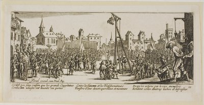 Der Strappado, Platte zehn aus Die großen Leiden des Krieges von Gerrit Lucasz van Schagen