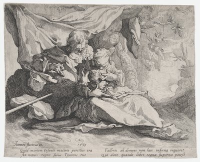 Die Rast auf der Flucht nach Ägypten von Gerrit Pietersz Sweelink