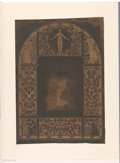 Entwurf für den Rahmen eines Kalenders für 1901 mit Frauen und Blumen von Gerrit Willem Dijsselhof