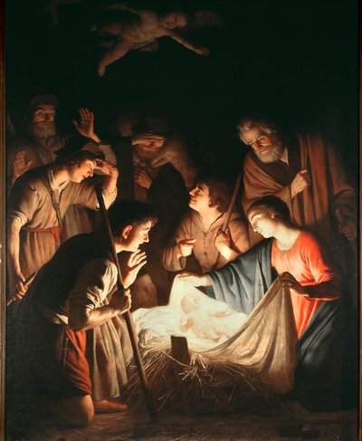 Die Anbetung der Hirten von Gerrit van Honthorst