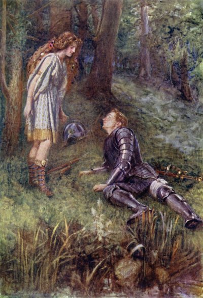 Belphoebe hilft Timias von Gertrude E. Demain (after) Hammond