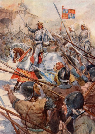 Heinrich V. vor Harfleur von Gertrude E. Demain (after) Hammond