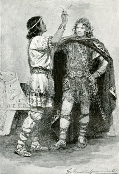 Hereward und Sigtrygt von Gertrude E. Demain (after) Hammond