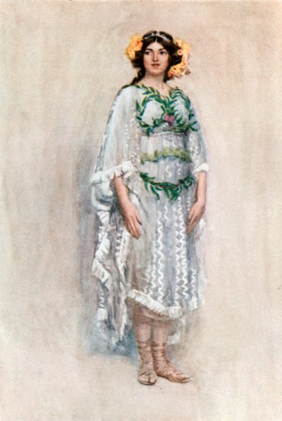"Das hübscheste Mädchen aus einfachen Verhältnissen, das je über die Wiese lief" von Gertrude E. Demain (after) Hammond