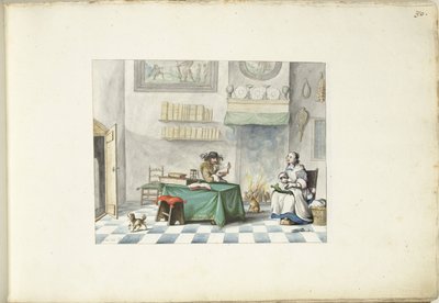 Herr, der einer Dame vorliest von Gesina ter Borch (signed by artist)