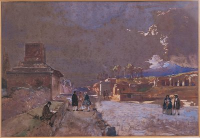 Die Straße der Gräber in Pompeji von Giacinto Gigante