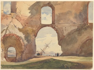 Blick durch den Tempel der Venus, Baia von Giacinto Gigante