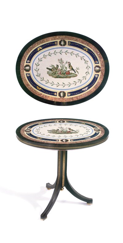 Mikromosaik-Tischplatte, Rom, spätes 18. Jahrhundert von Giacomo (attr. to) Raffaelli